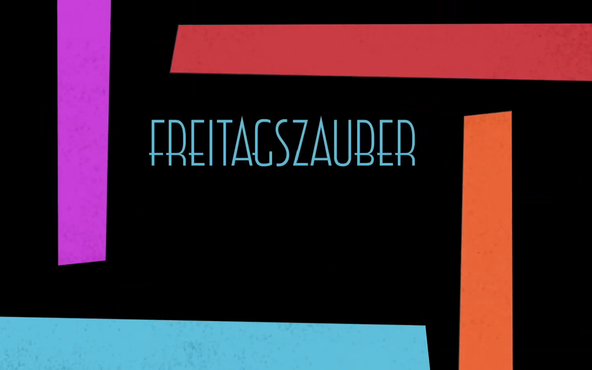 Freitagszauber Text auf einem schwarzen Hintergrund