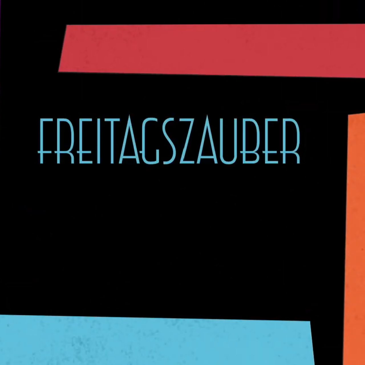 Freitagszauber Text auf einem schwarzen Hintergrund